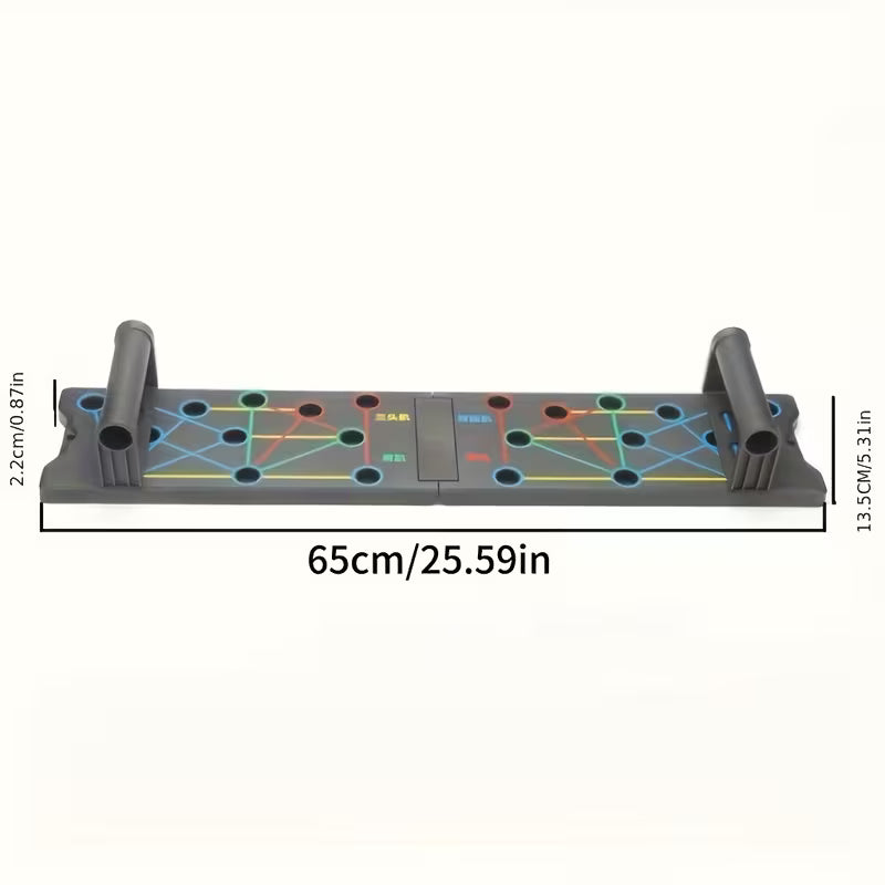 OZ Fitness™ Push-Up Pro Board — Full Body Home Training System with Resistance Bands, Colour-Coded Mat & Core Workout Equipment